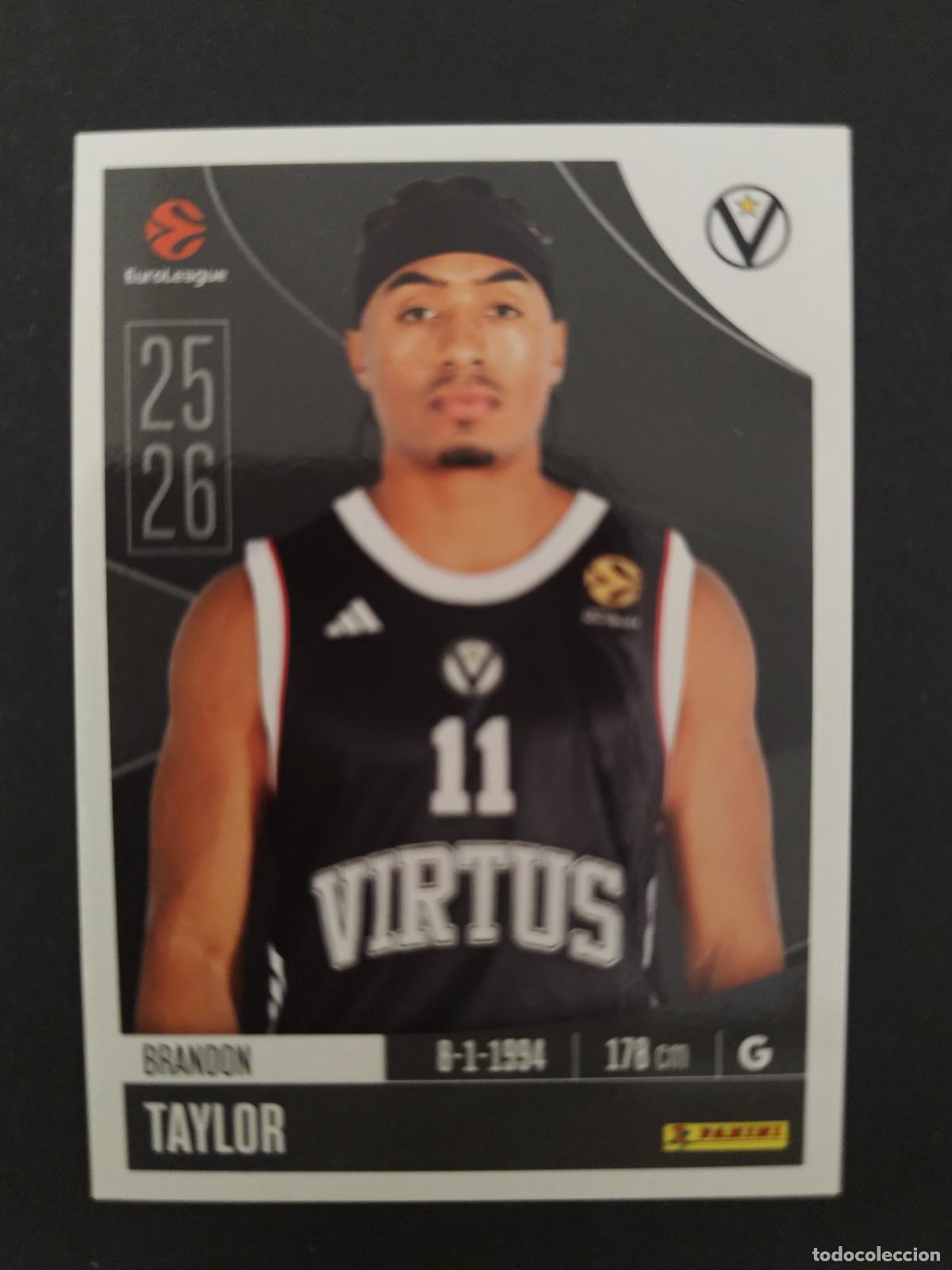 Coleccionismo deportivo: 356 BRANDON TAYLOR VIRTUS BOLOGNA EUROLEAGUE 2025 2026 25 26 BALONCESTO