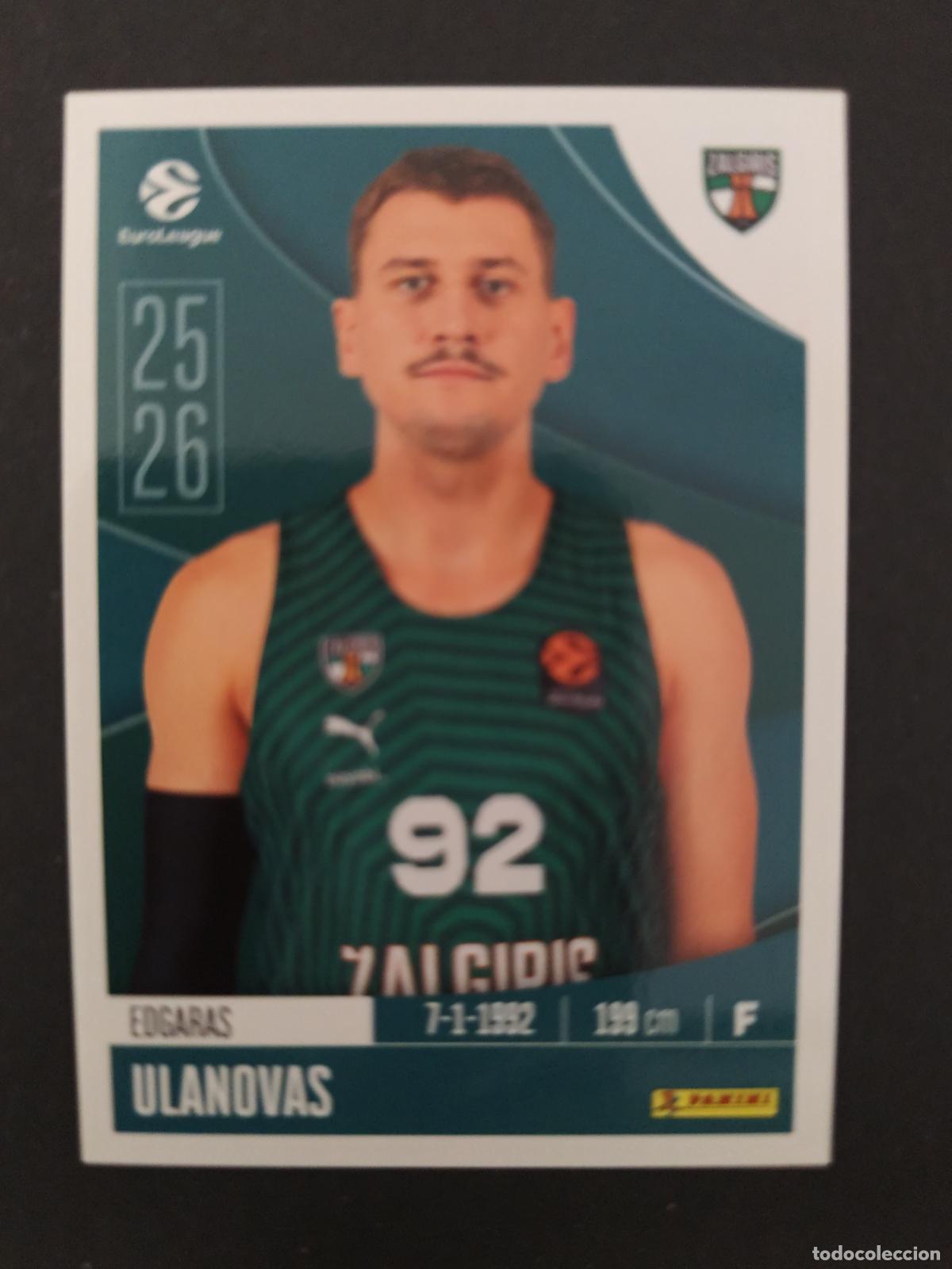 Coleccionismo deportivo: 380 EDGARAS ULANOVAS ŽALGIRIS KAUNAS EUROLEAGUE 2025 2026 25 26 BALONCESTO