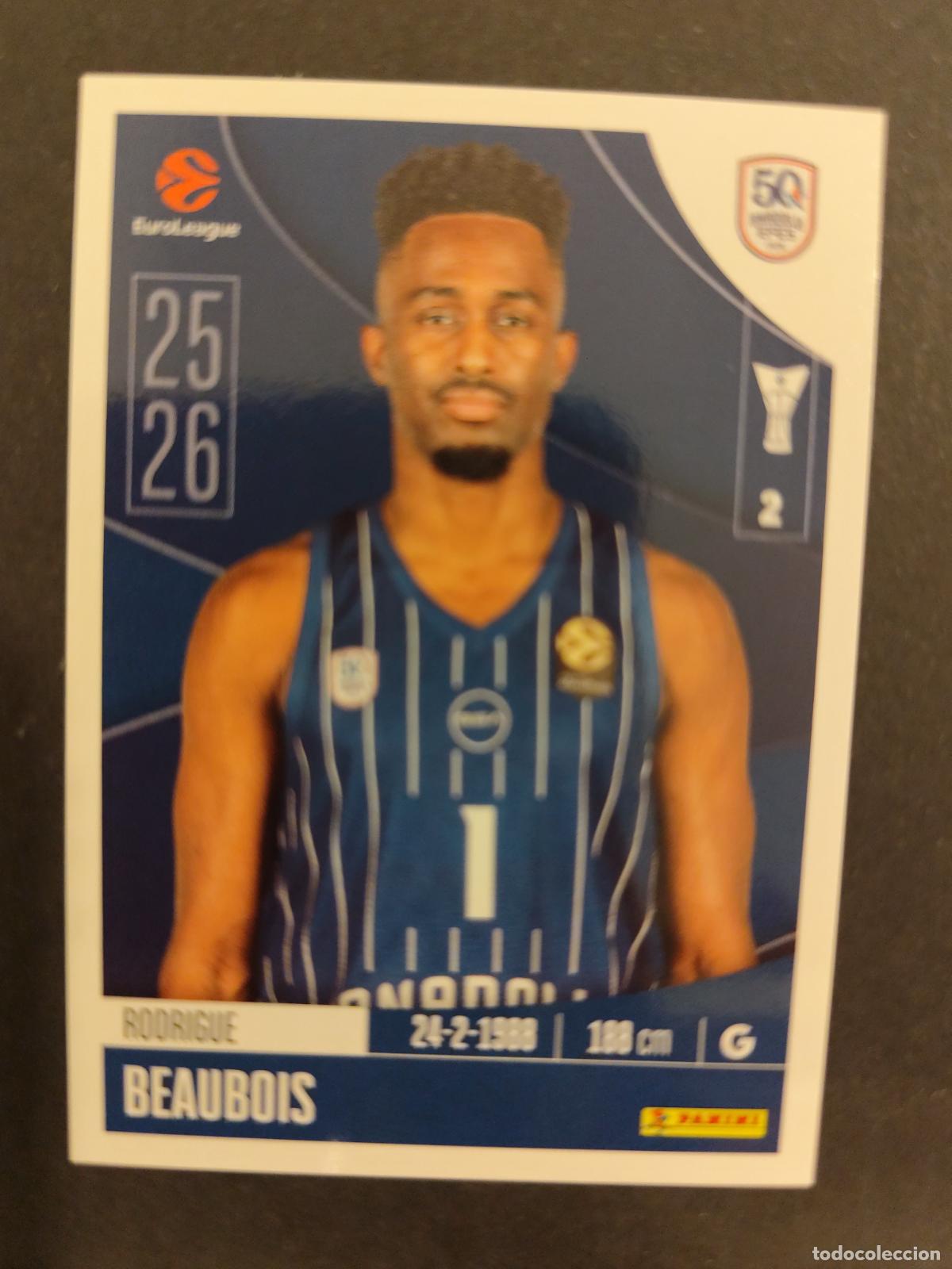 Collectionnisme sportif: 47 RODRIGUE BEAUBOIS ANADOLU EFES PILSEN EUROLEAGUE 2025 2026 25 26 BALONCESTO