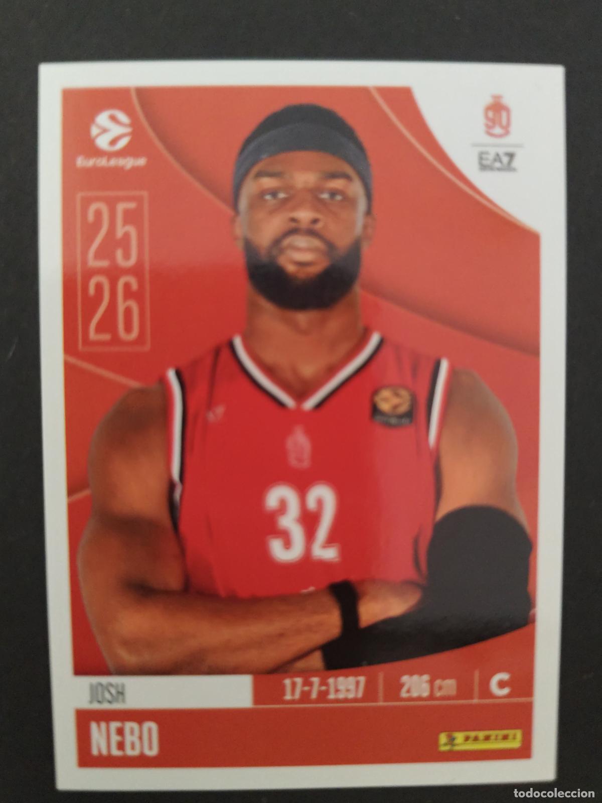 Colecionismo desportivo: 144 JOSH NEBO OLIMPIA MILANO EUROLEAGUE 2025 2026 25 26 BALONCESTO
