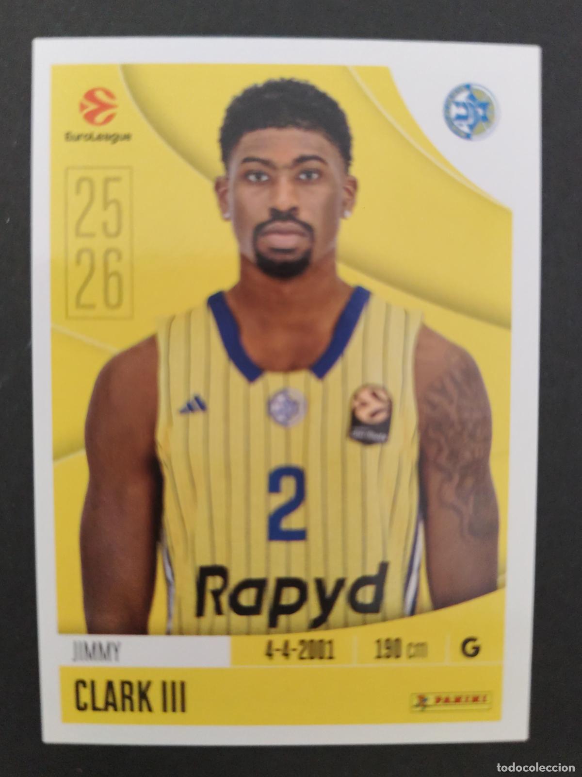 Colecionismo desportivo: 233 JIMMY CLARK III MACCABI TEL AVIV EUROLEAGUE 2025 2026 25 26 BALONCESTO