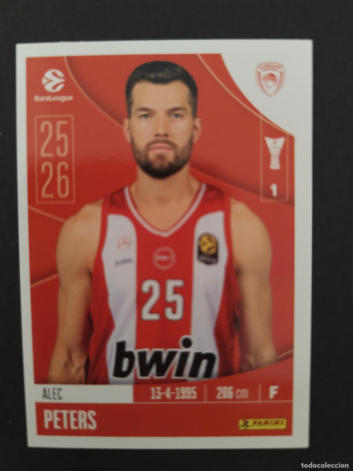 Coleccionismo deportivo: 260 ALEC PETERS OLYMPIACOS EUROLEAGUE 2025 2026 25 26 BALONCESTO