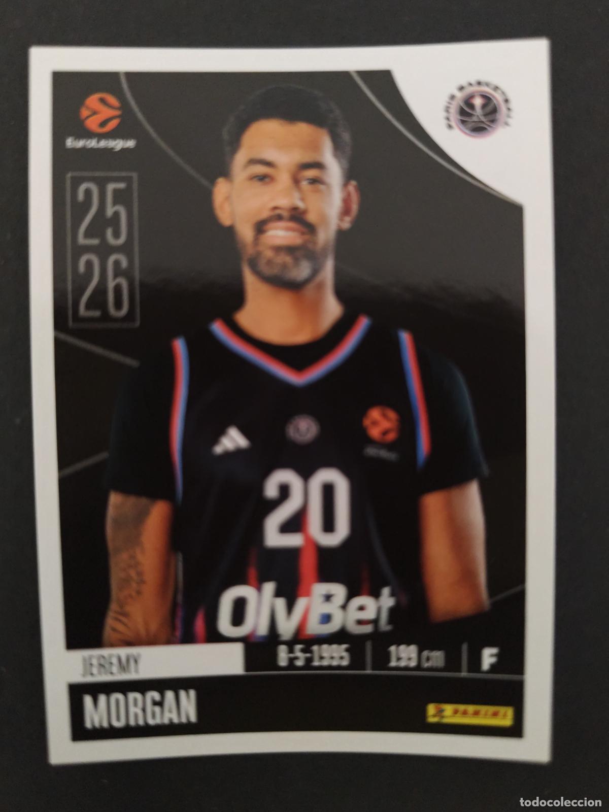 Coleccionismo deportivo: 291 JEREMY MORGAN PARIS BASKETBALL EUROLEAGUE 2025 2026 25 26 BALONCESTO