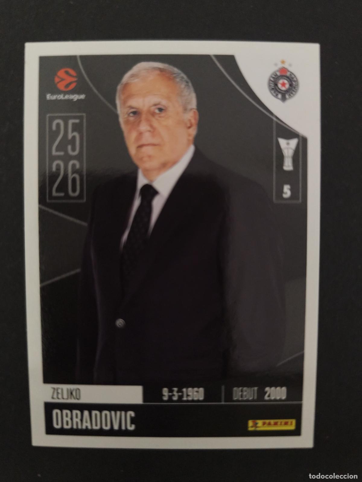 Coleccionismo deportivo: 300 ZELJKO OBRADOVIC PARTIZAN BELGRADO EUROLEAGUE 2025 2026 25 26 BALONCESTO