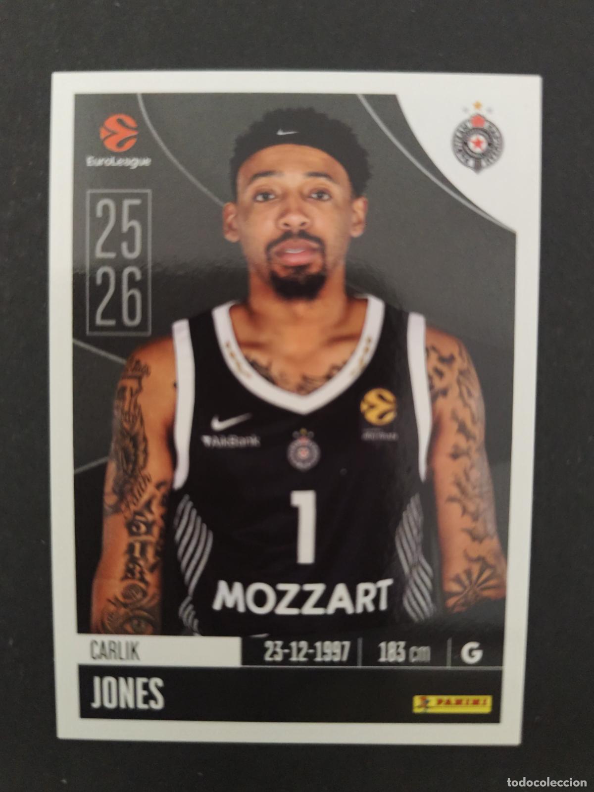 Coleccionismo deportivo: 301 CARLIK JONES PARTIZAN BELGRADO EUROLEAGUE 2025 2026 25 26 BALONCESTO
