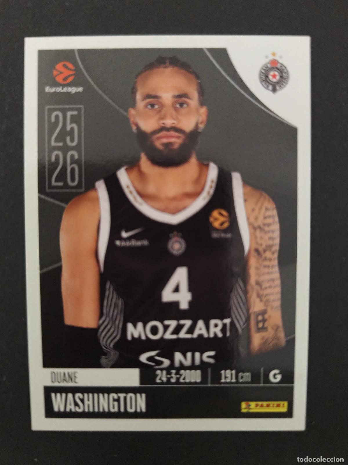 Coleccionismo deportivo: 303 DUANE WASHINGTON PARTIZAN BELGRADO EUROLEAGUE 2025 2026 25 26 BALONCESTO