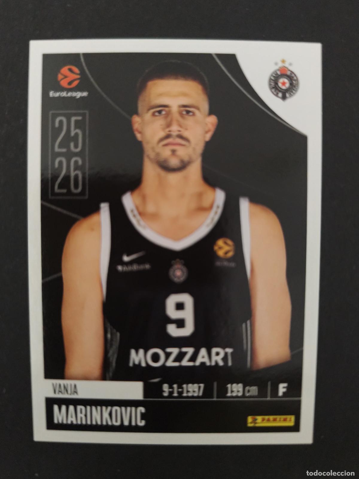 Coleccionismo deportivo: 308 VANJA MARINKOVIC PARTIZAN BELGRADO EUROLEAGUE 2025 2026 25 26 BALONCESTO