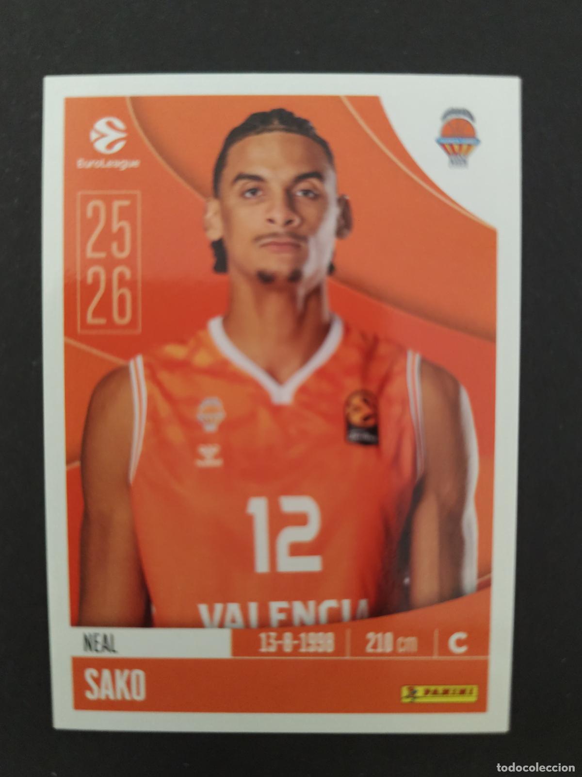 Colecionismo desportivo: 348 NEAL SAKO VALENCIA BASKET EUROLEAGUE 2025 2026 25 26 BALONCESTO