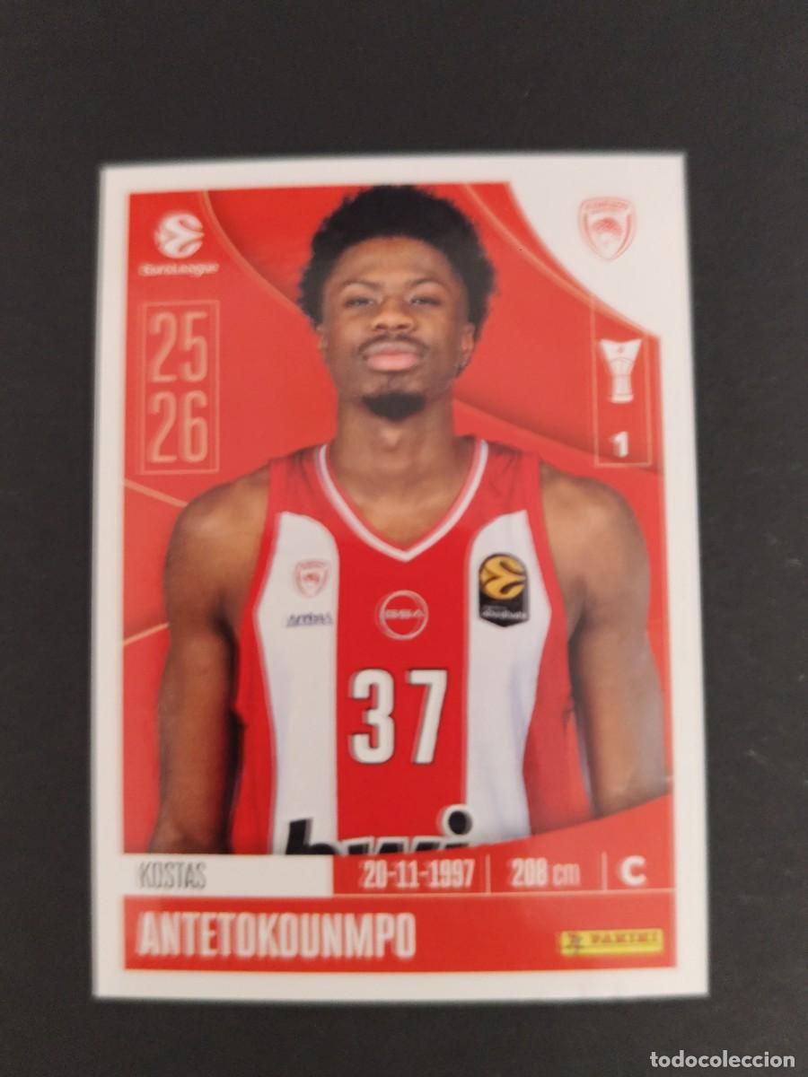 Colecionismo desportivo: 263 KOSTAS ANTETOKOUNMPO OLYMPIACOS EUROLEAGUE 2025 2026 25 26 BALONCESTO