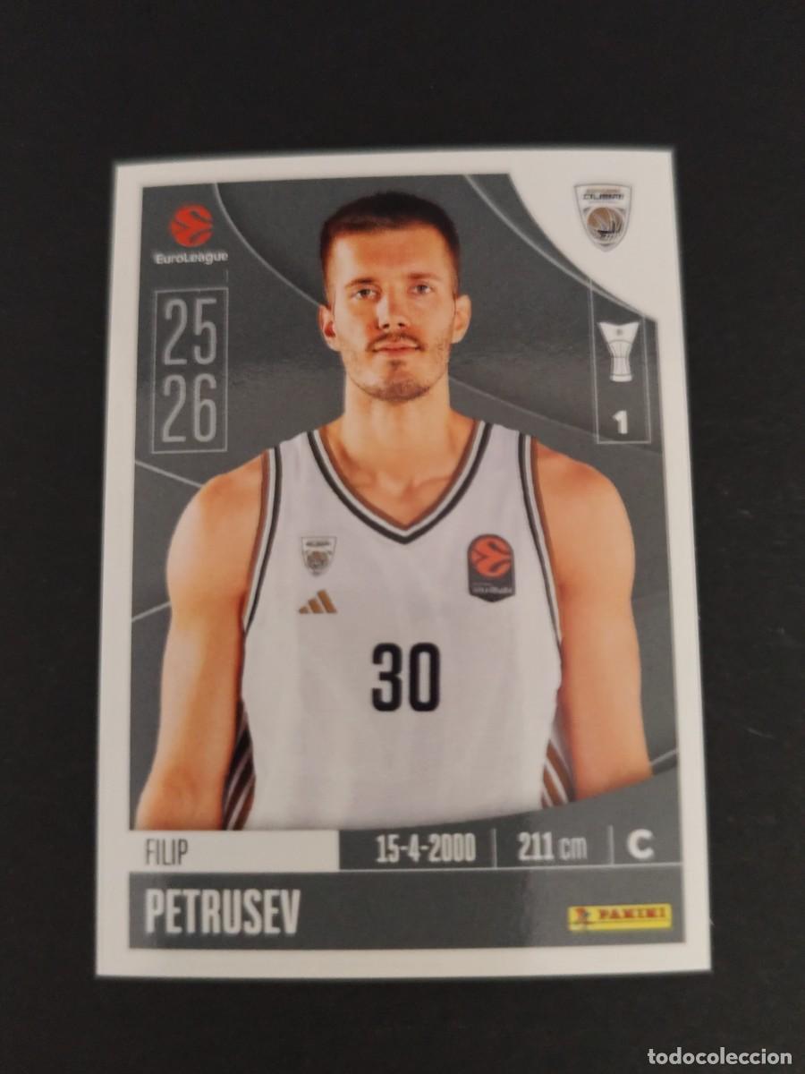 Colecionismo desportivo: 127 FILIP PETRUSEV DUBAI BASKETBALL EUROLEAGUE 2025 2026 25 26 BALONCESTO