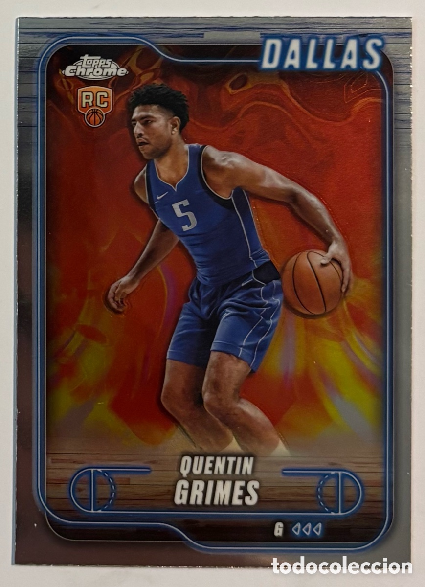 Coleccionismo deportivo: QUENTIN GRIMES (DALLAS MAVERICKS) MAGENTA REFRACTOR CARD. NBA 2024-25 TOPPS CHROME #61.
