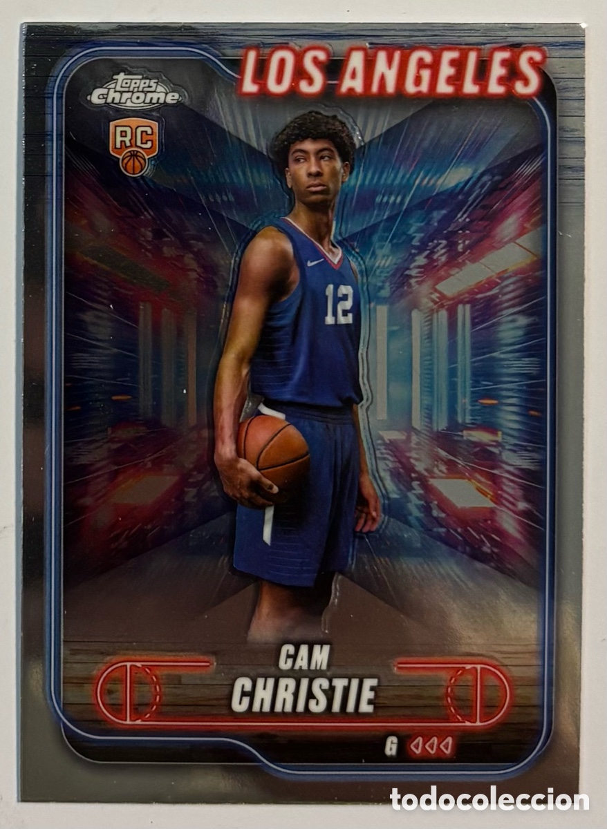 Coleccionismo deportivo: CAM CHRISTIE (LOS ANGELES CLIPPERS) MAGENTA REFRACTOR CARD. NBA 2024-25 TOPPS CHROME #151