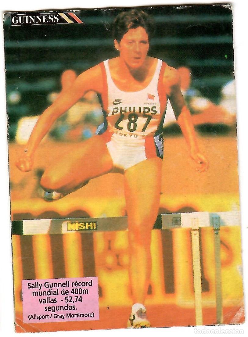 Coleccionismo deportivo: Cromo Guinness libro de los records: Sally Gunnell
