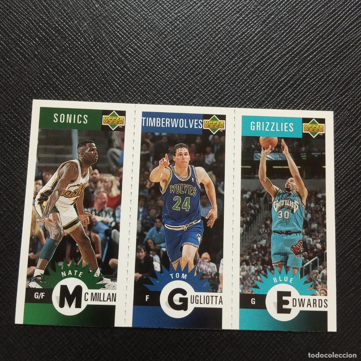 Coleccionismo deportivo: MC MILLAN GUGLIOTTA EDWARDS UPPER DECK BALONCESTO NBA 1996 CROMO 96 - A123 PG10