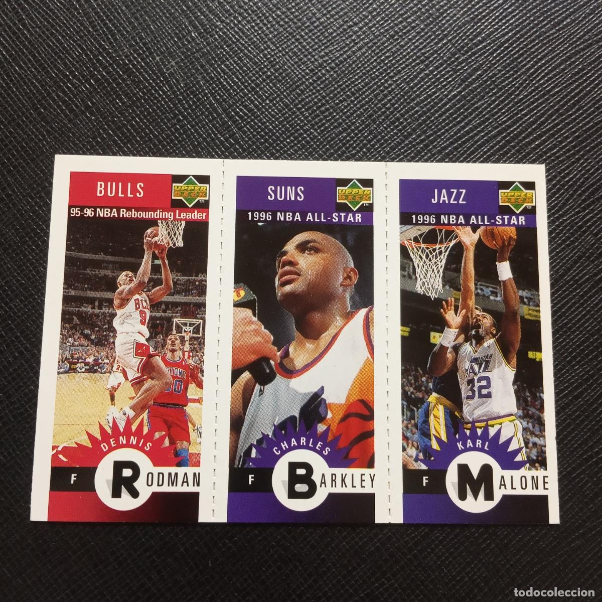Coleccionismo deportivo: DENNIS RODMAN BARKLEY MALONE UPPER DECK BALONCESTO NBA 1996 CROMO 96 - A123 PG55
