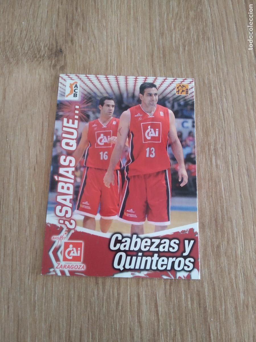 Coleccionismo deportivo: 108 CABEZAS Y QUINTEROS CAI ZARAGOZA CROMO BASKET BALONCESTO PANINI 10-11 ACB 2010-2011