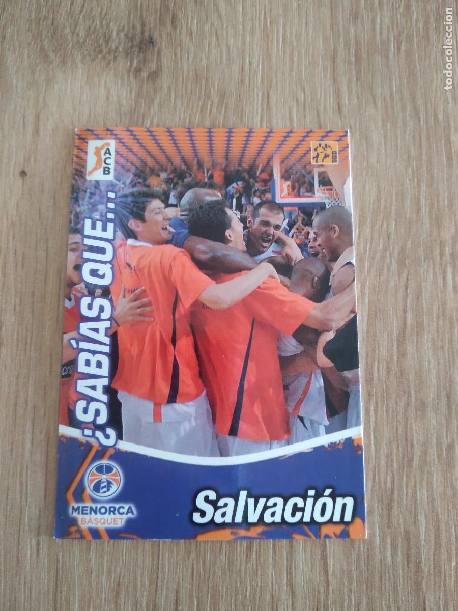 Coleccionismo deportivo: 234 EQUIPO SABIAS QUE SALVACION MENORCA BASQUET CROMO BASKET BALONCESTO PANINI 10-11 ACB 2010-2011