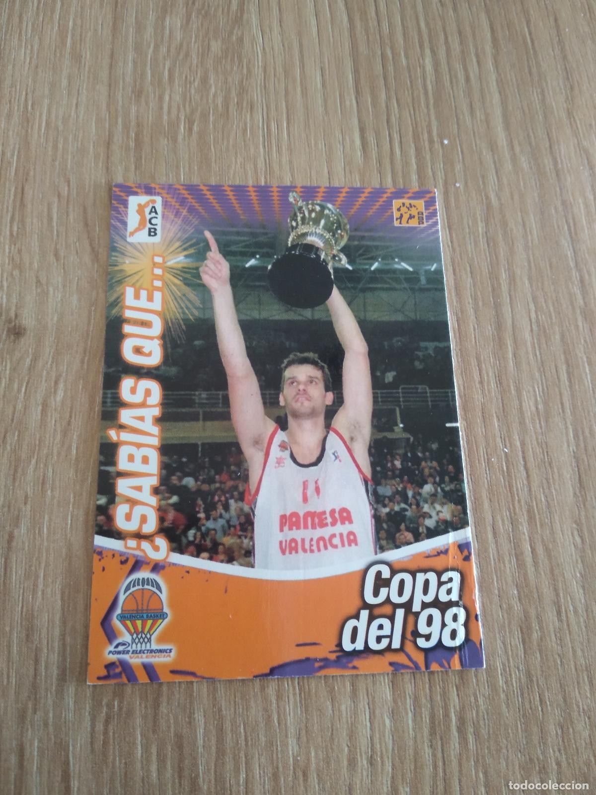 Coleccionismo deportivo: 270 SABIAS QUE COPA 98 POWER ELECTRONICS VALENCIA CROMO BASKET BALONCESTO PANINI 10-11 ACB 2010-2011