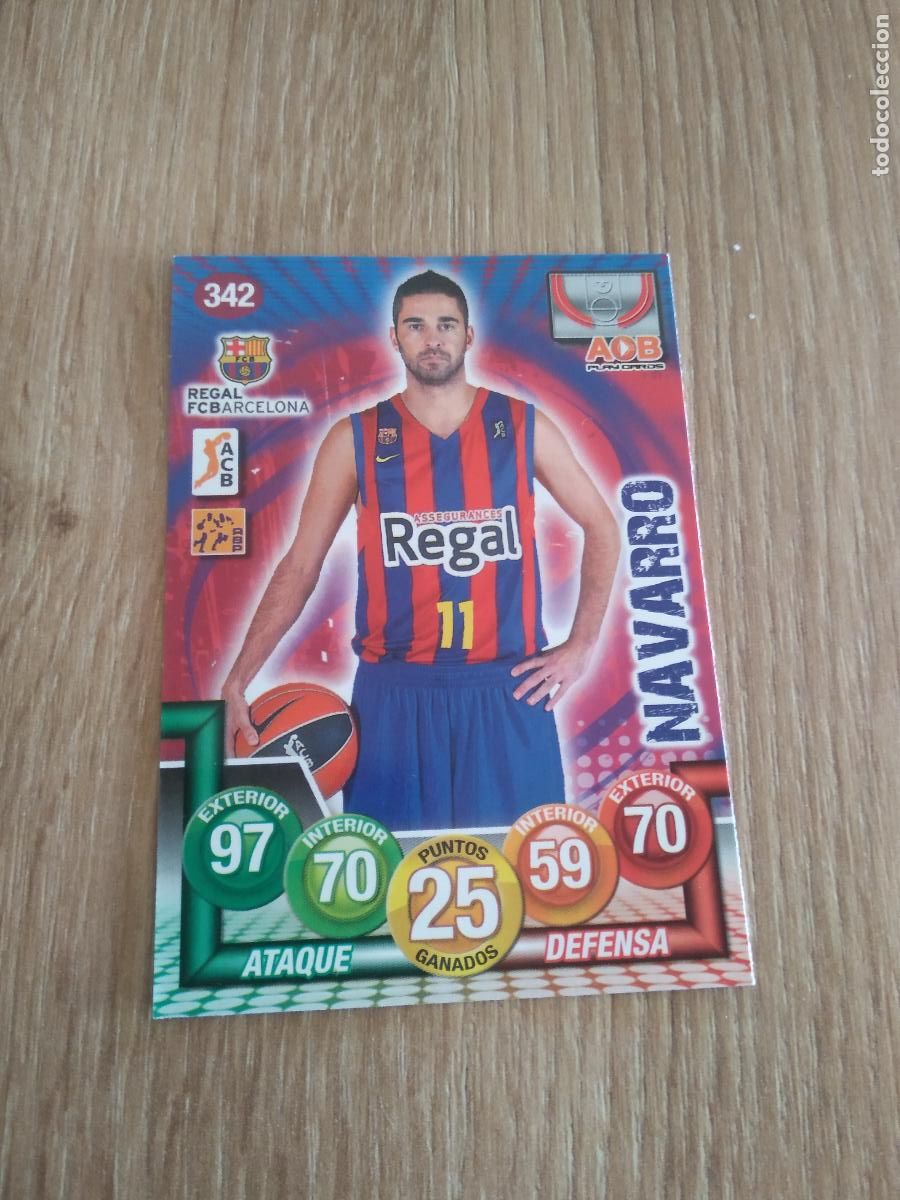 Coleccionismo deportivo: 342 NAVARRO BARCELONA BAR&Ccedil;A CROMO BASKET BALONCESTO PANINI 10-11 ACB 2010-2011