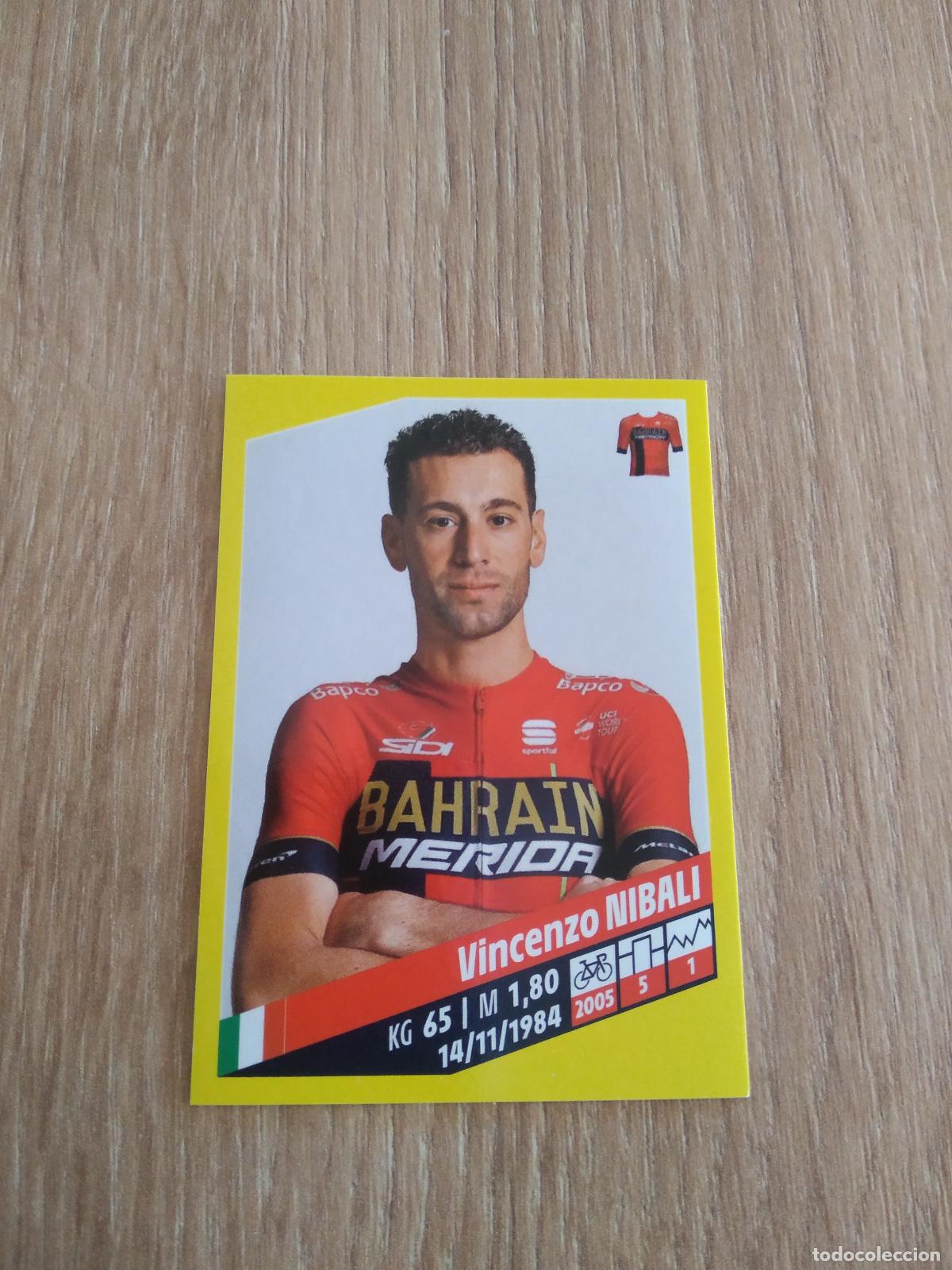 Coleccionismo deportivo: 52 VINCENZO NIBALI Bahrain Merida CROMO PANINI CICLISMO TOUR DE FRANCE 2019