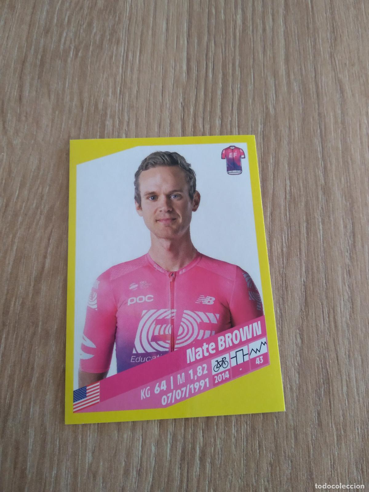Coleccionismo deportivo: 143 NATE BROWN EF Education First CROMO PANINI CICLISMO TOUR DE FRANCE 2019