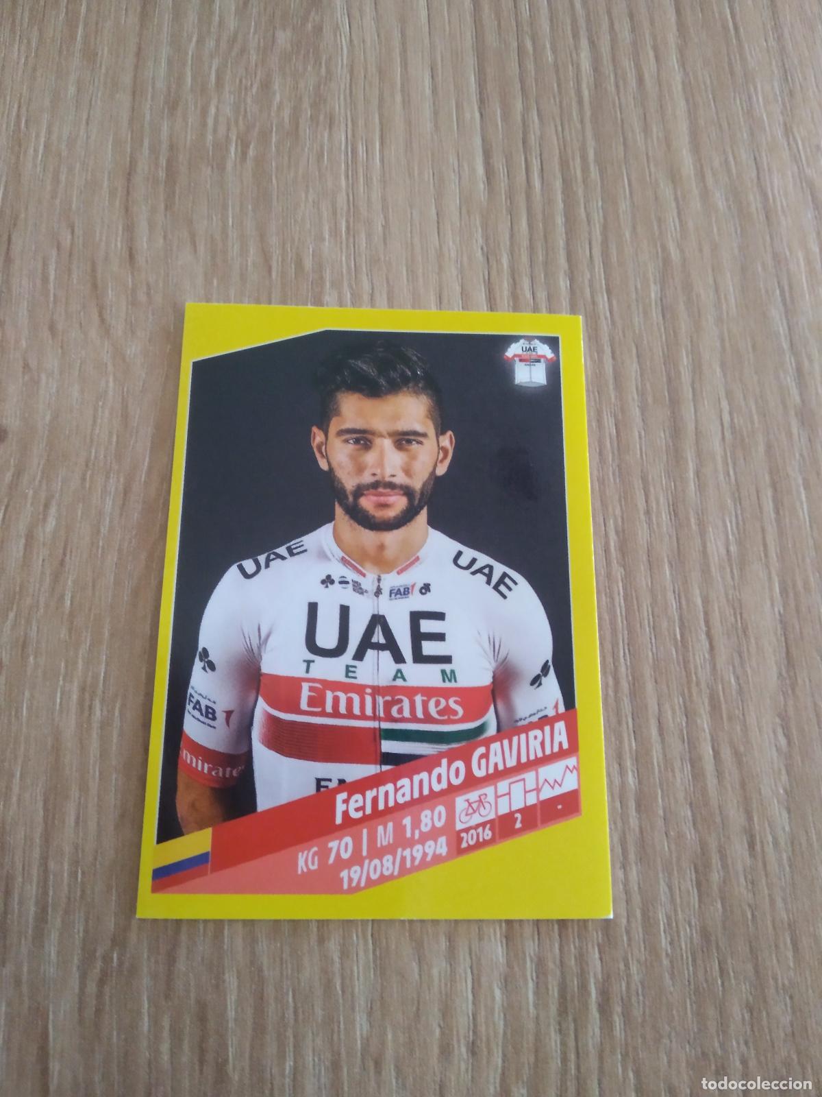 Coleccionismo deportivo: 308 FERNANDO GAVIRIA UAE TEAM EMIRATES CROMO PANINI CICLISMO TOUR DE FRANCE 2019