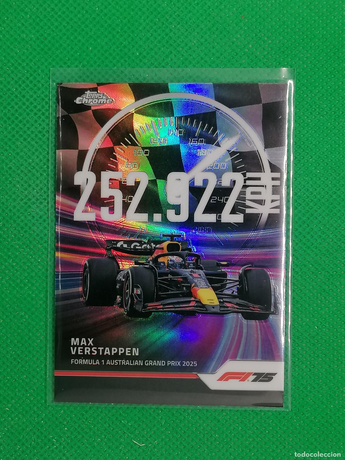 Collectionnisme sportif: TS-1 MAX VERSTAPPEN ORACLE RED BULL TOP SPEED ⚽ TOPPS F1 FORMULA 1 GRAND PRIX CHROME 25 2025 ⚽