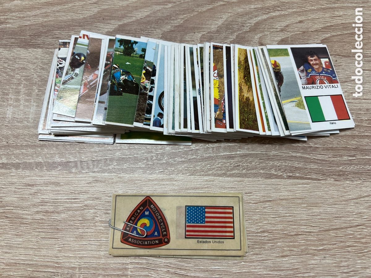 Sammelleidenschaft Sport: 1983 TODO MOTO LOTE DE 62 CROMOS Y 8 PEGATINAS CROMOS CANO DESPEGADOS