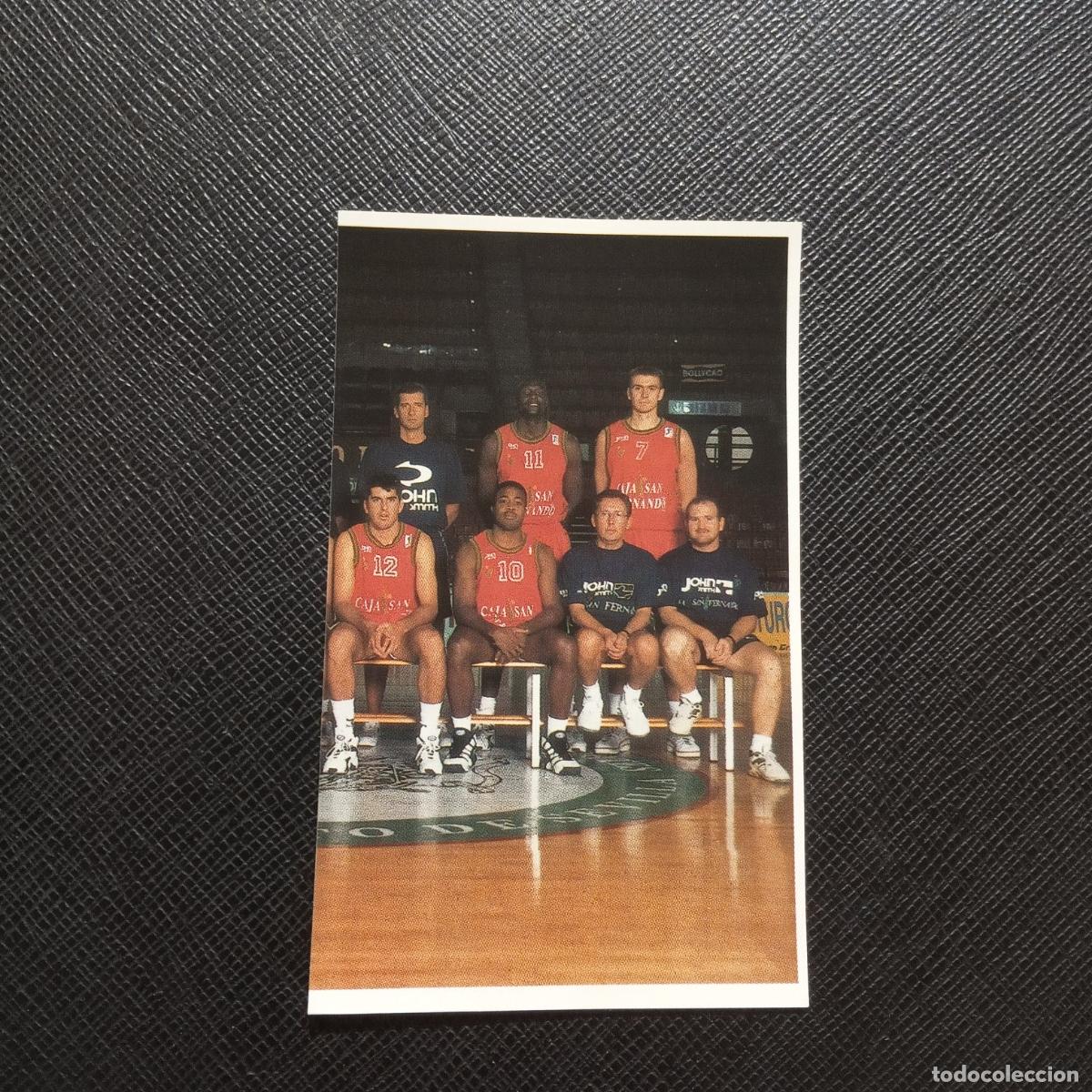 Sports collectibles: 18 PLANTILLA CAJA SAN FERNANDO MUNDICROMO ACB 96 97 BALONCESTO 1996 1997 - SIN PEGAR - A175 PG62