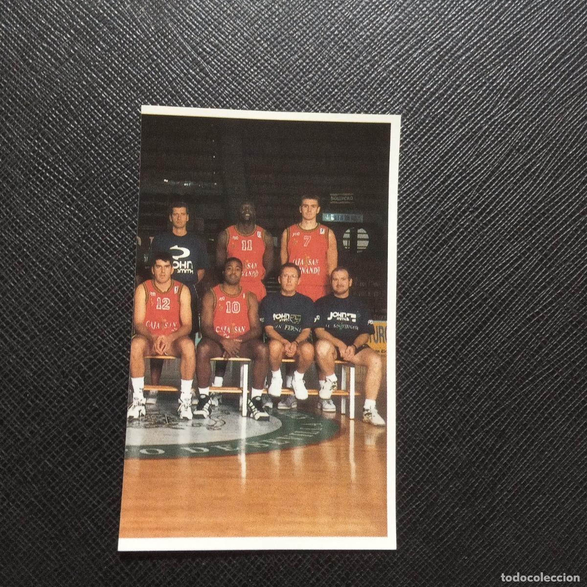 Sports collectibles: 18 PLANTILLA CAJA SAN FERNANDO MUNDICROMO ACB 96 97 BALONCESTO 1996 1997 - SIN PEGAR - A175 PG63