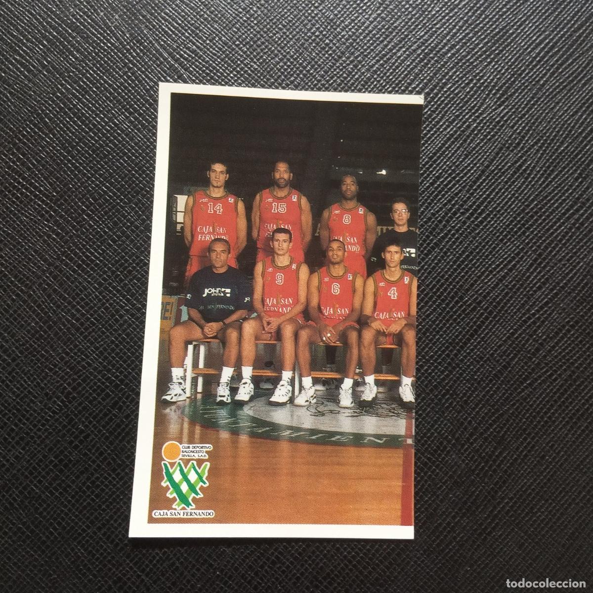 Sports collectibles: 17 PLANTILLA CAJA SAN FERNANDO MUNDICROMO ACB 96 97 BALONCESTO 1996 1997 - SIN PEGAR - A175 PG63