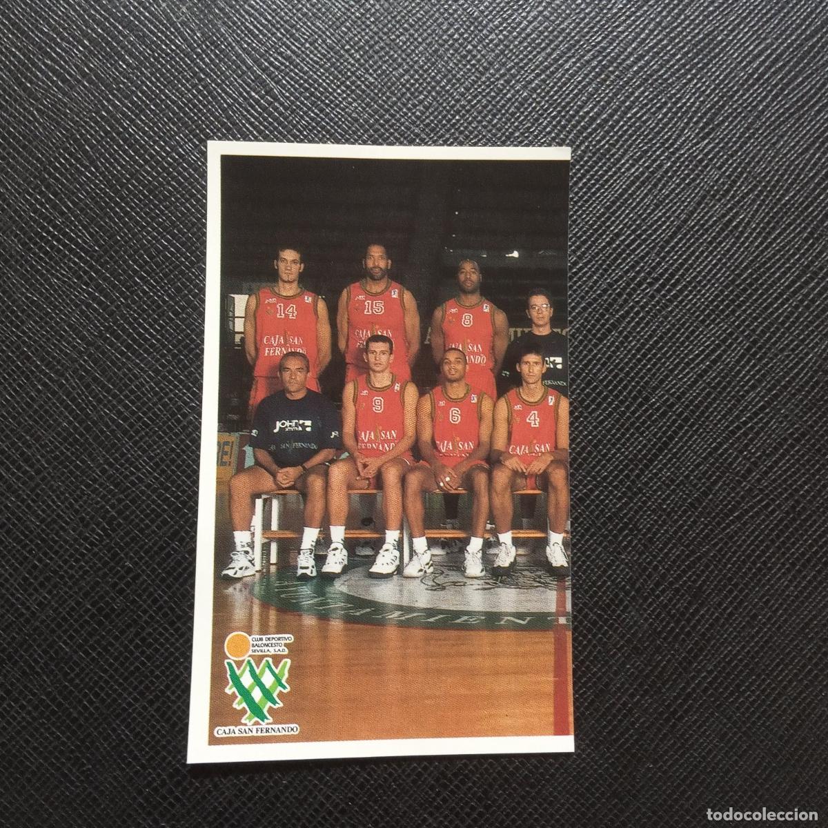 Sports collectibles: 17 PLANTILLA CAJA SAN FERNANDO MUNDICROMO ACB 96 97 BALONCESTO 1996 1997 - SIN PEGAR - A175 PG63