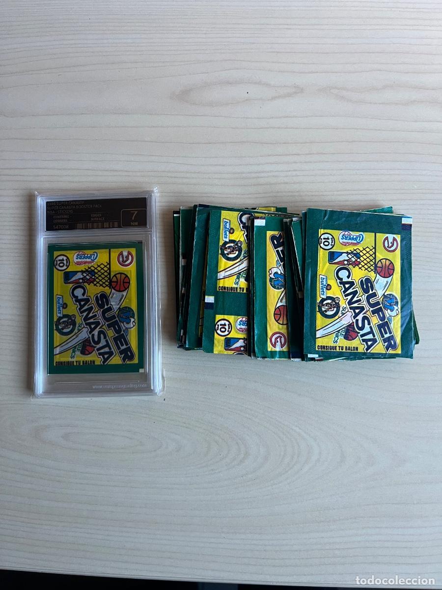 Coleccionismo deportivo: 1986 Michael Jordan rookie en interior sobre gradeado 7 EG regalo 25 sobres super canasta con crom