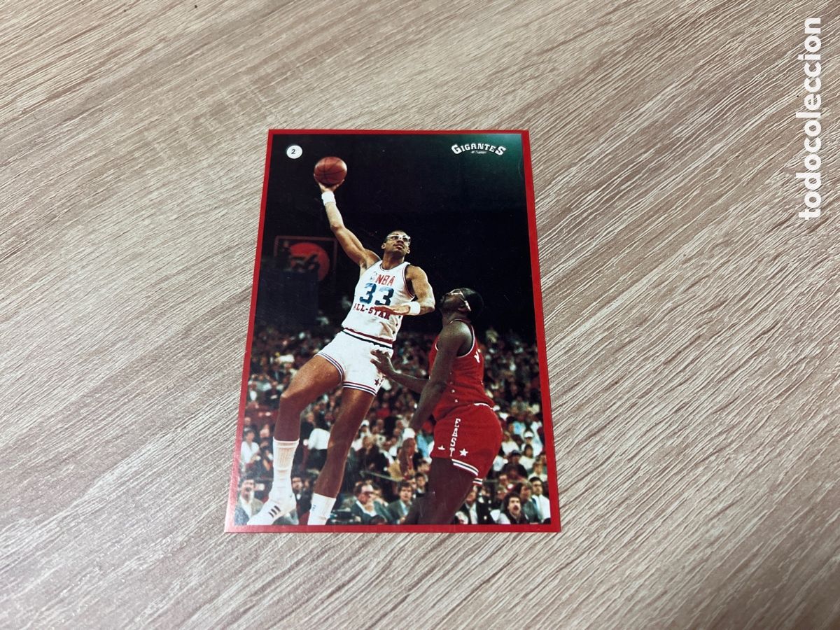 Coleccionismo deportivo: 1987 KAREEM ABBDUL-JABBAR N&ordm; 2 GIGANTES NBA SIN PEGAR