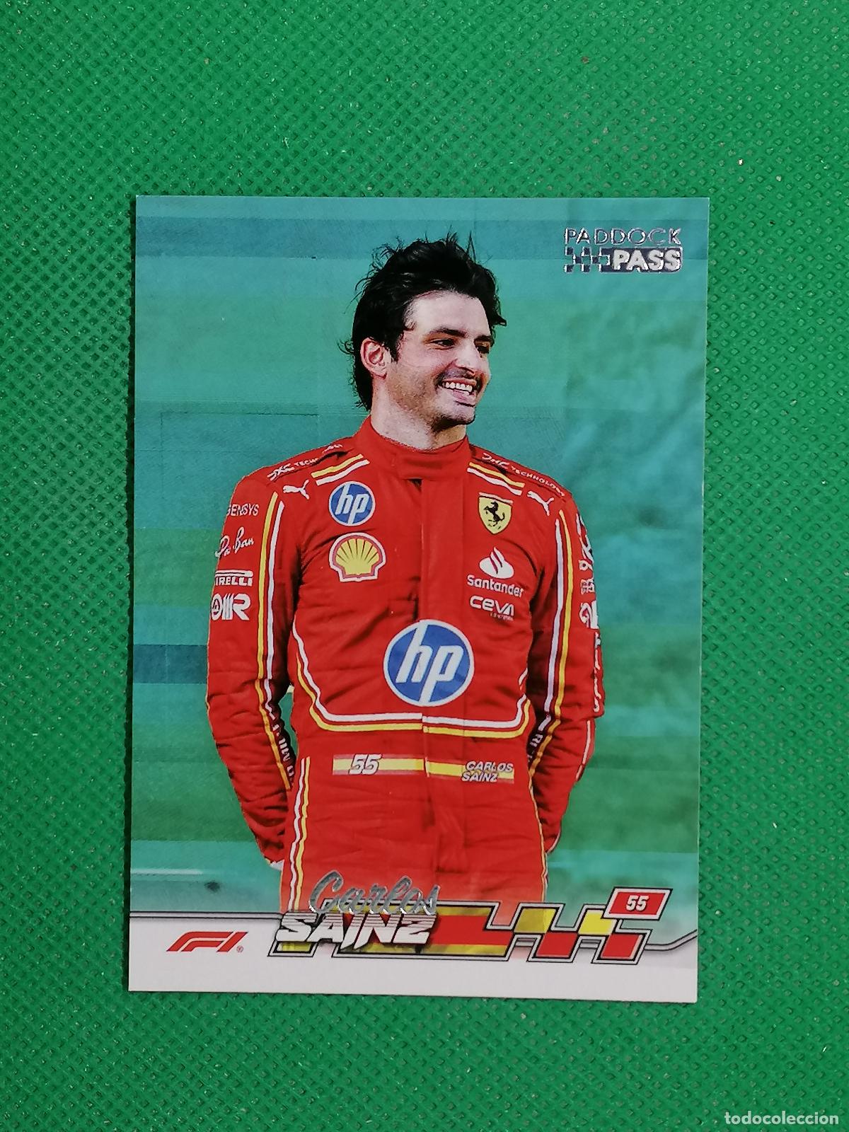Coleccionismo deportivo: 4 CARLOS SAINZ FERRARI ⚽ TOPPS F1 FORMULA 1 PADDOCK PASS GRAND PRIX 24 2024 ⚽