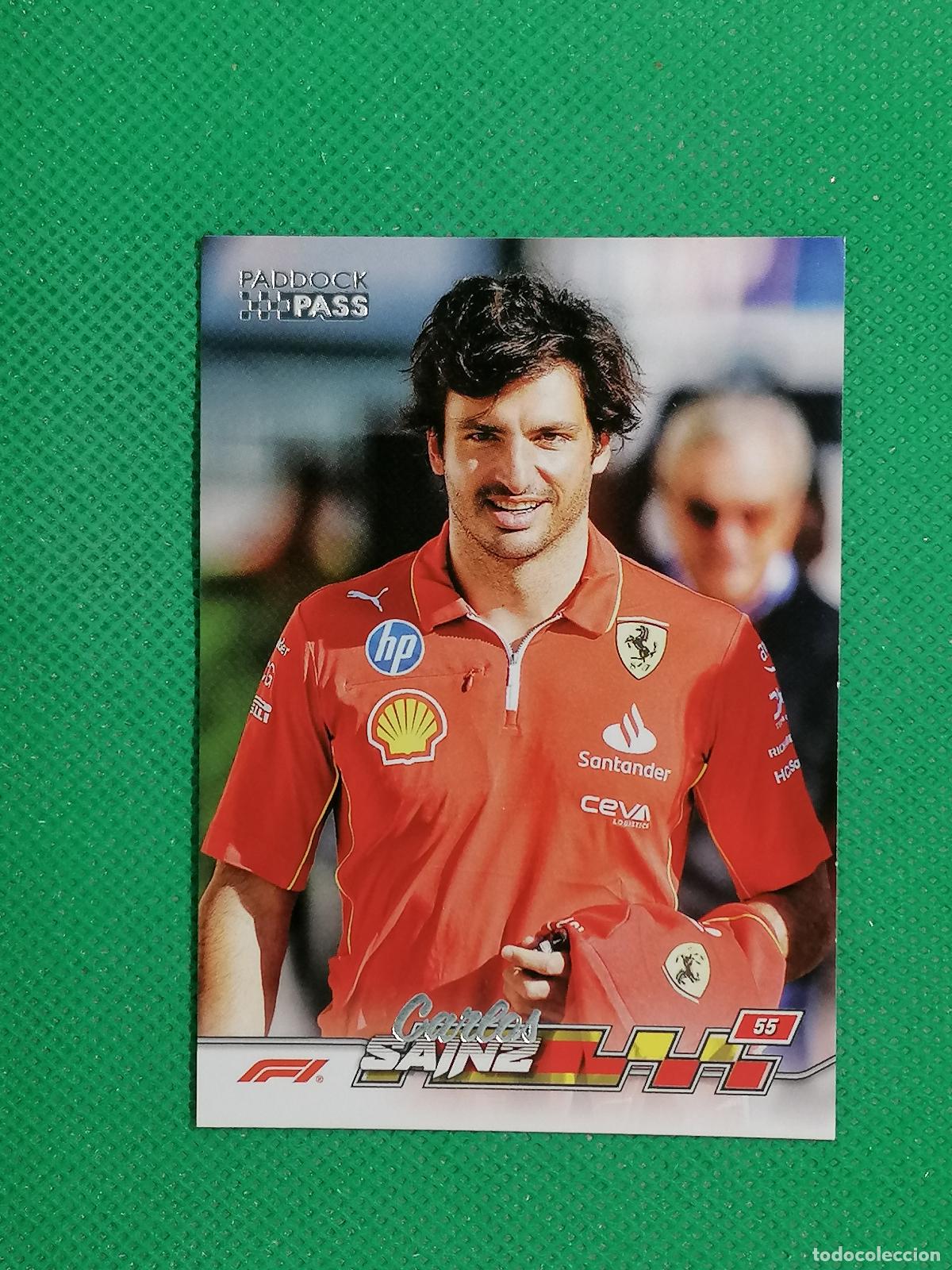 Coleccionismo deportivo: 4 CARLOS SAINZ FERRARI ⚽ TOPPS F1 FORMULA 1 PADDOCK PASS GRAND PRIX 24 2024 ⚽