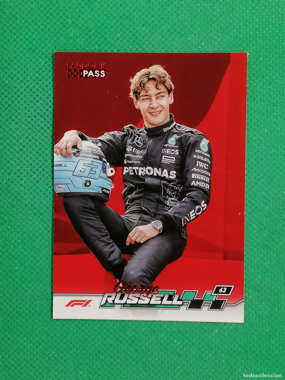 Coleccionismo deportivo: 5 GEORGE RUSSEL MERCEDES RED ⚽ TOPPS F1 FORMULA 1 PADDOCK PASS GRAND PRIX 24 2024 ⚽