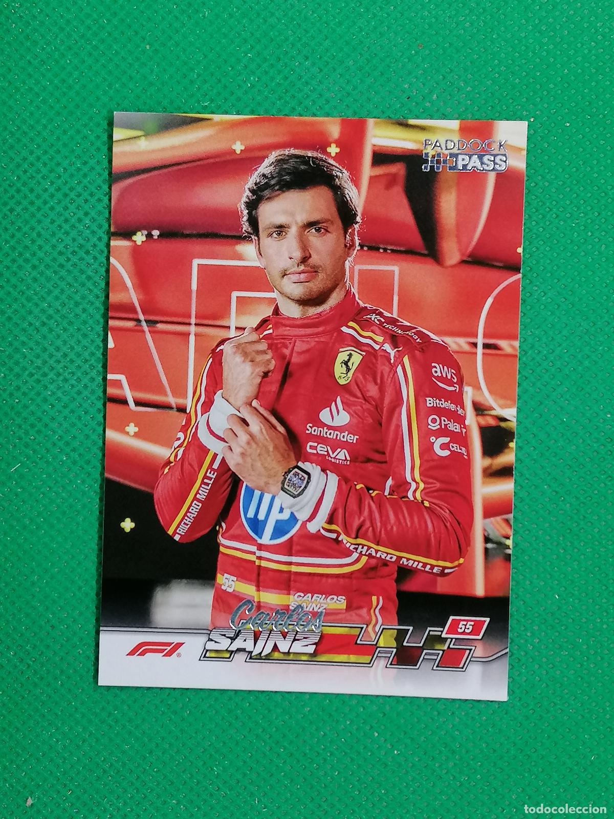 Coleccionismo deportivo: 54 CARLOS SAINZ FERRARI ⚽ TOPPS F1 FORMULA 1 PADDOCK PASS GRAND PRIX 24 2024 ⚽