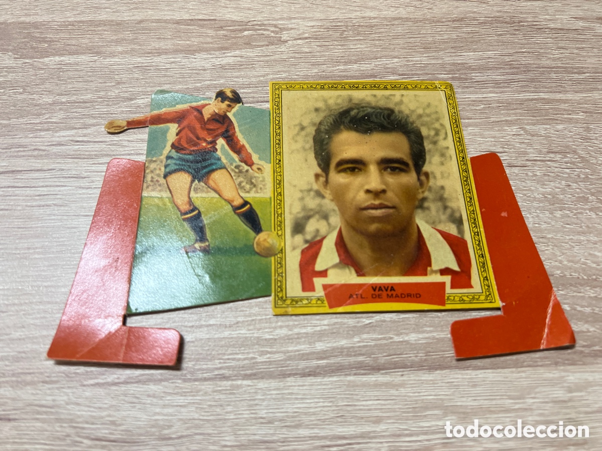 Coleccionismo deportivo: VAV&Aacute; AT MADRID CROMO TROQUELADO SIN CORTAR A&Ntilde;OS 50