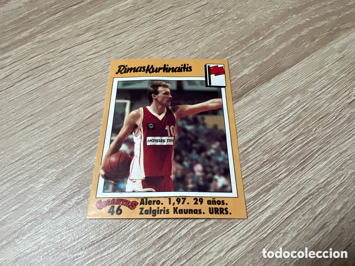 Coleccionismo deportivo: 1989 RIMAS KURTINAITIS N&ordm; 46 GIGANTES BASKET SIN PEGAR