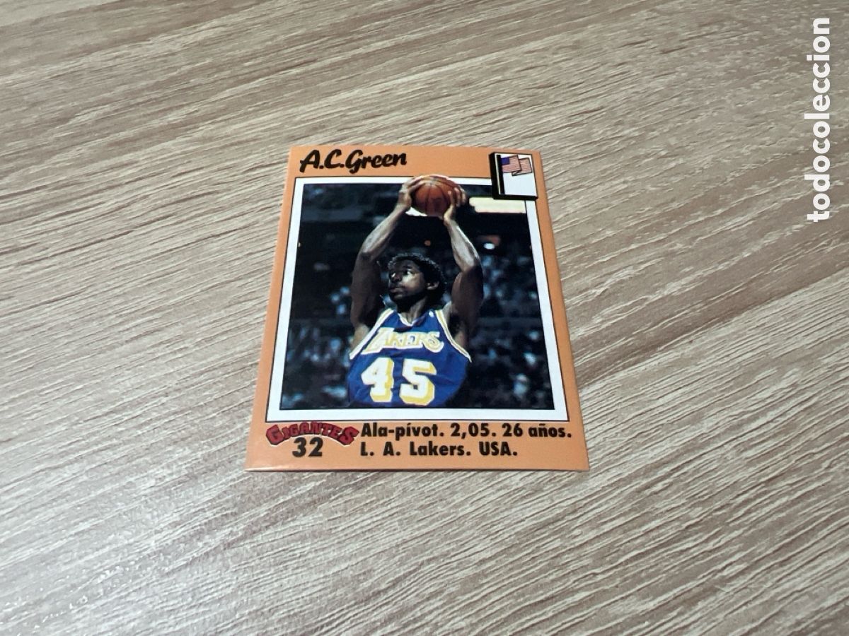 Coleccionismo deportivo: 1989 A.C. GREEN N&ordm; 32 GIGANTES BASKET SIN PEGAR
