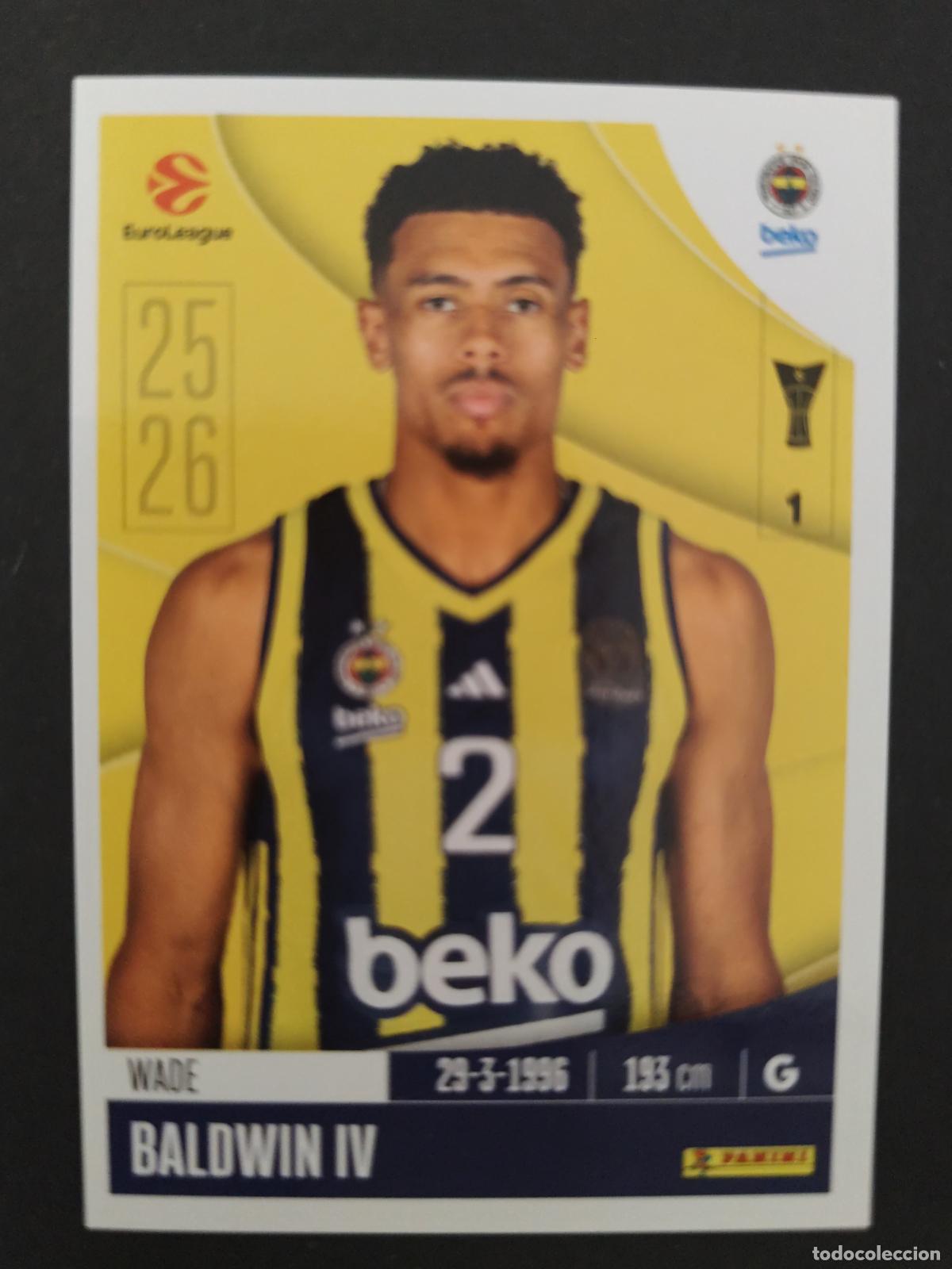 Coleccionismo deportivo: 182 WADE BALDWIN IV FENERBAH&Ccedil;E EUROLEAGUE 2025 2026 25 26 BALONCESTO