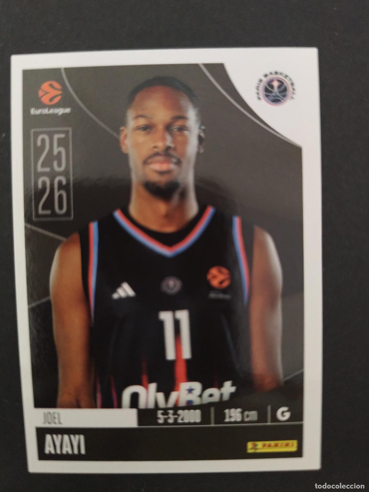 Coleccionismo deportivo: 287 JOEL AYAYI PARIS BASKETBALL EUROLEAGUE 2025 2026 25 26 BALONCESTO