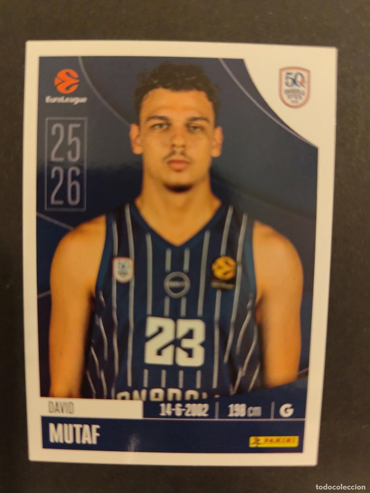 Coleccionismo deportivo: 53 DAVID MUTAF ANADOLU EFES PILSEN EUROLEAGUE 2025 2026 25 26 BALONCESTO