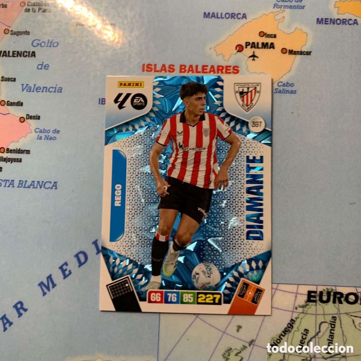 Colecionismo desportivo: Rego Diamante n&uacute;mero 397 del Athletic de Bilbao cromo adrenalyn XL 25-26 2025-2026