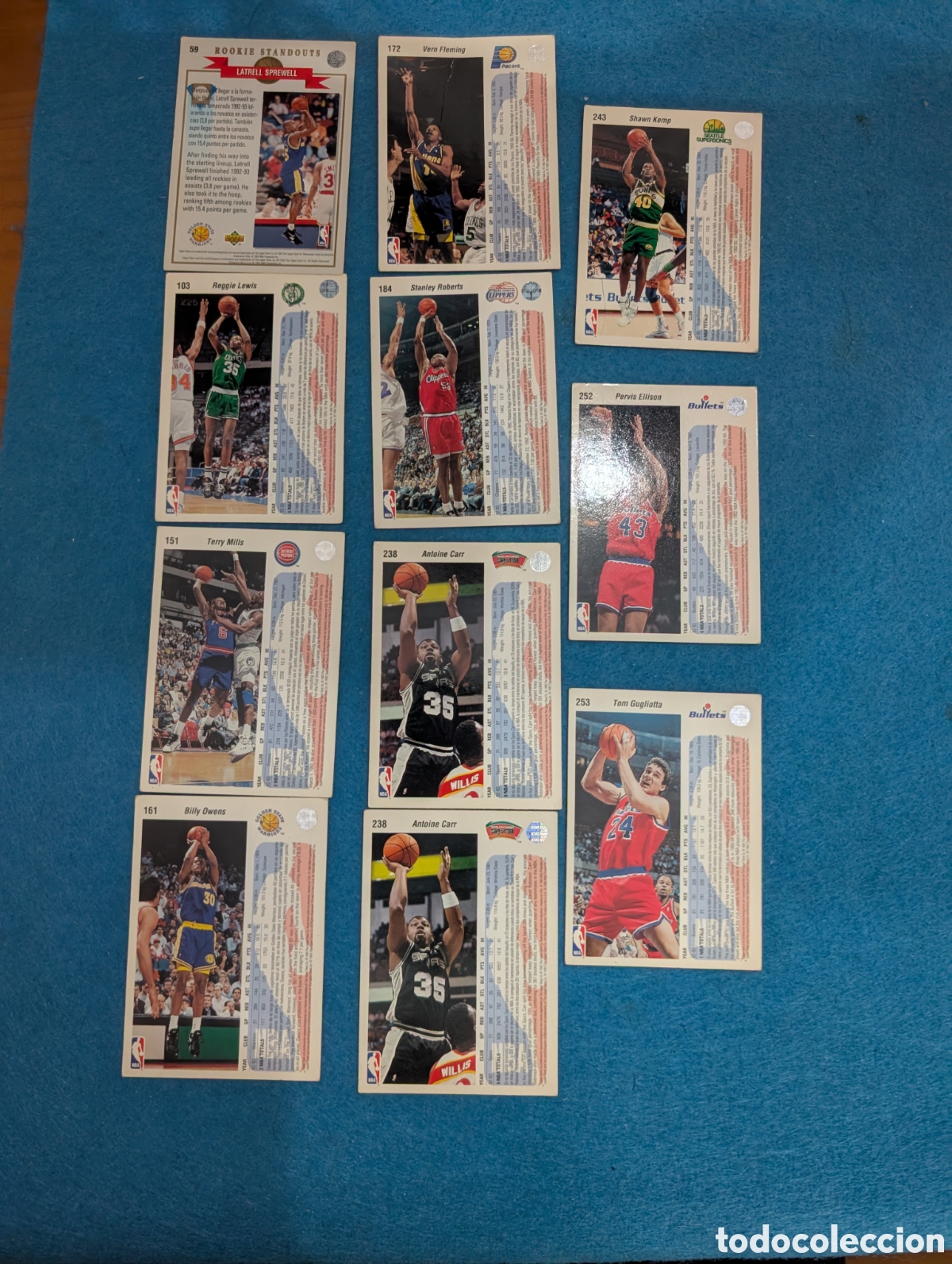 Coleccionismo deportivo: Tarjetas Baloncesto NBA Rookie Standouts 1992