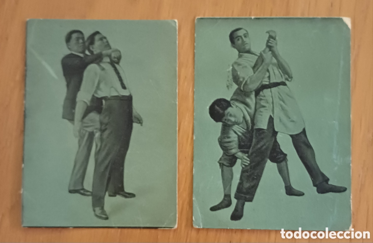 Coleccionismo deportivo: 2 cromos jiu-jitsu, n&deg; 7 y 14 , chocolate Juncosa