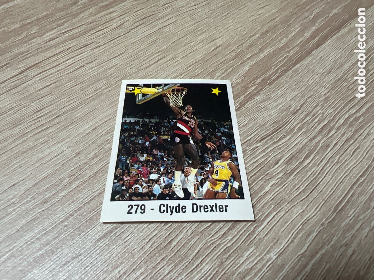 Coleccionismo deportivo: 1989 CLYDE DREXLER N&ordm; 279 PANINI NBA SIN PEGAR