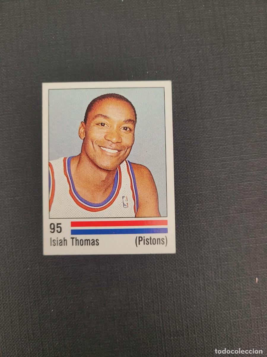 Coleccionismo deportivo: 1989 ISIAH THOMAS NBA STICKER # 95 PANINI DETROIT PISTONS