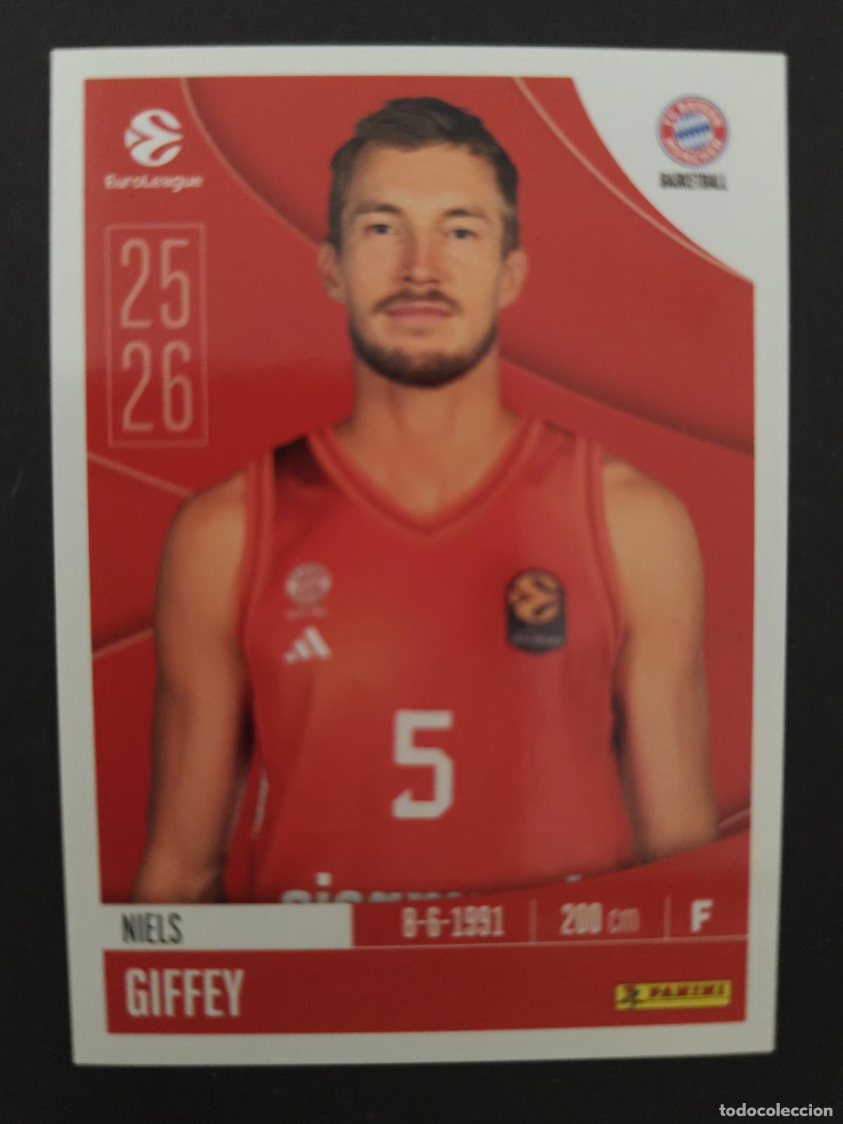 Coleccionismo deportivo: 173 NIELS GIFFEY BAYERN M&Uacute;NICH EUROLEAGUE 2025 2026 25 26 BALONCESTO